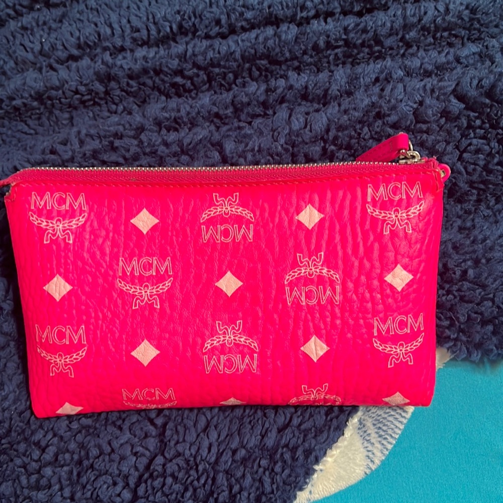 Pink mcm pouch